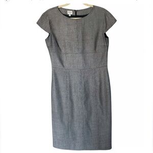 💫❤️ Armani Collezioni Gray WoolBlend Sheath Midi Dress Quiet Luxury Minimalist 8